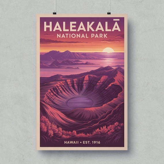 Haleakala Hawaii National Park Volcanic Crater Sunrise Poster