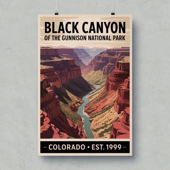 Black Canyon of the Gunnison National Park Colorado Travel Poster