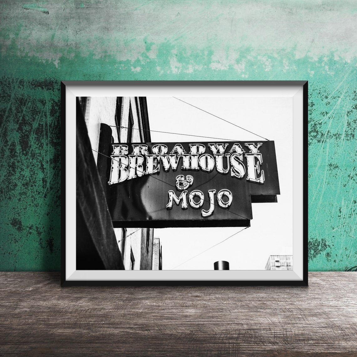 Nashville Broadway Brewhouse Mojo Sign Photography Street Art Unframed Wall Art Photo Music City Photography - Image 2