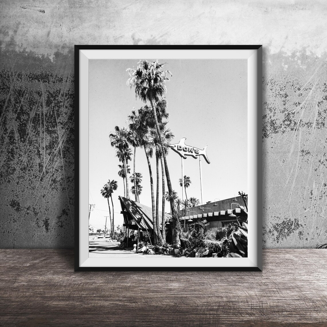 Don the Beachcomber Tiki Bar Shark Sign Palm Trees Daytime Poster - Image 2