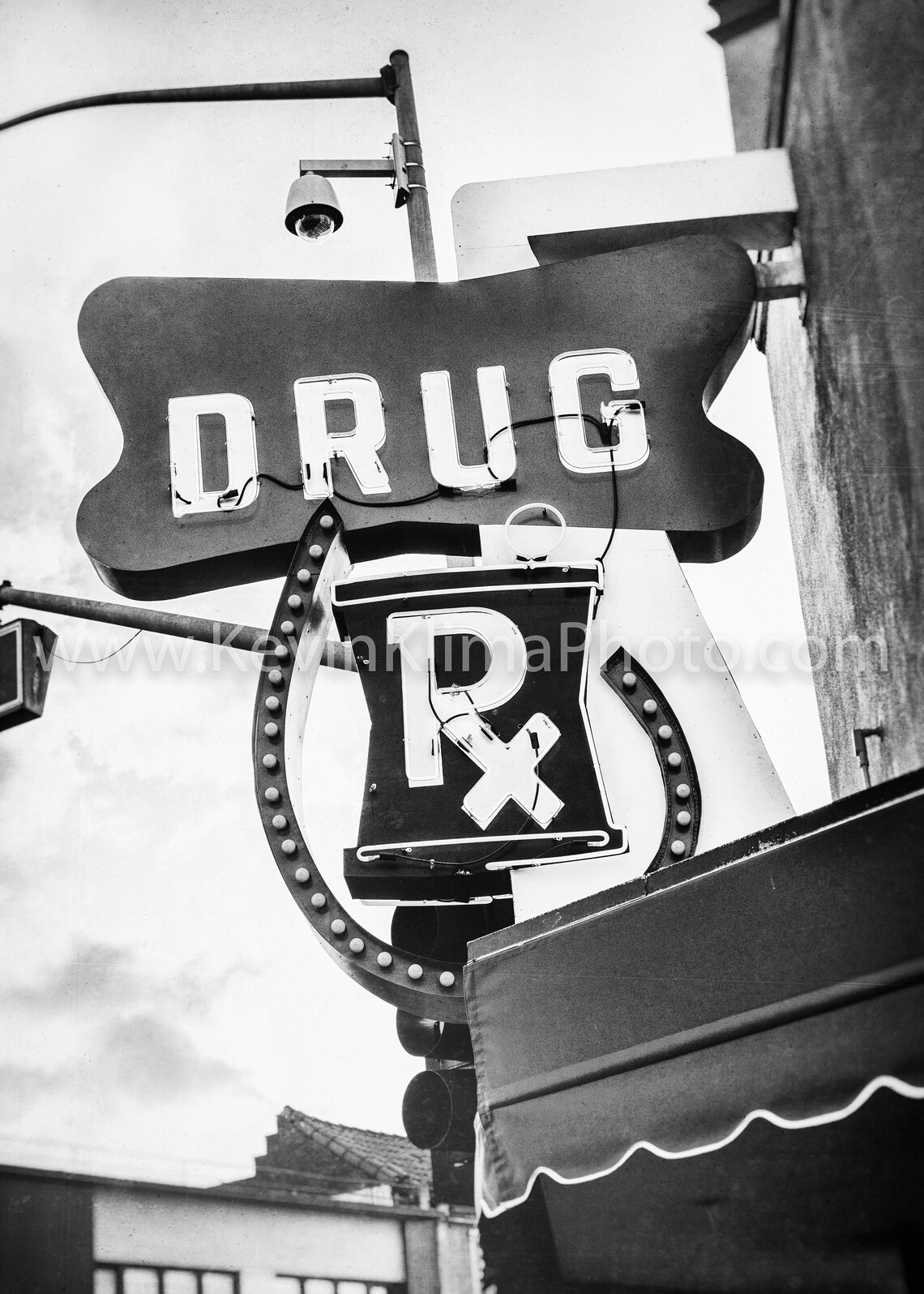 Vintage Drug Store Red Neon Rx Sign Retro Pharmacy Decor Poster - Image 2