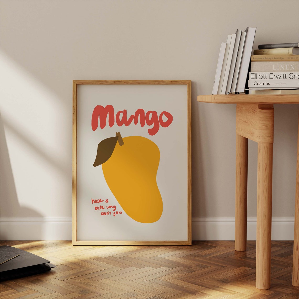 Mango Have A Bite Why Dont You Playful Fruit Illustration Poster - Image 2