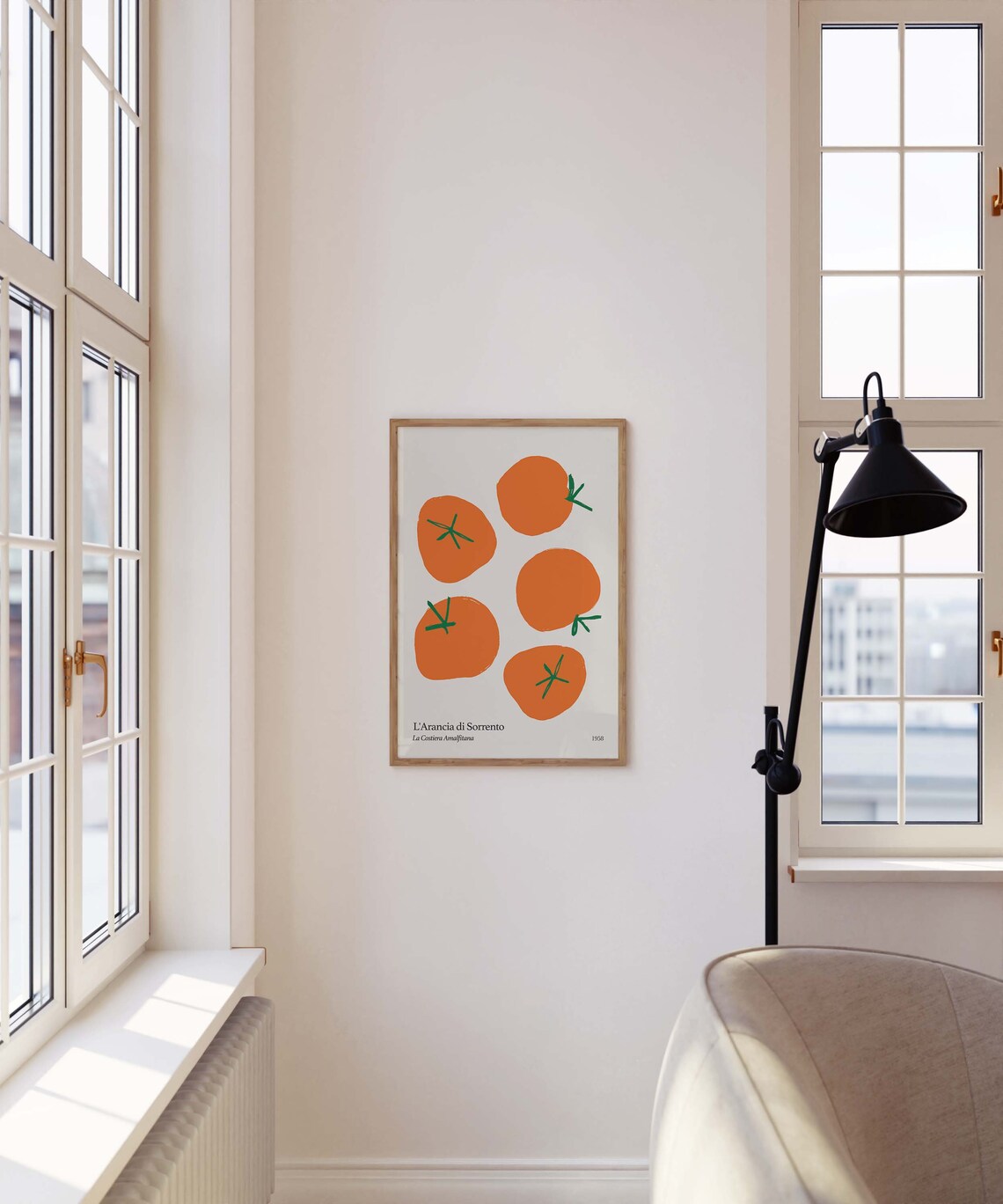 Orange Fruit Poster, Sorrento Kitchen Wall Art - Image 3