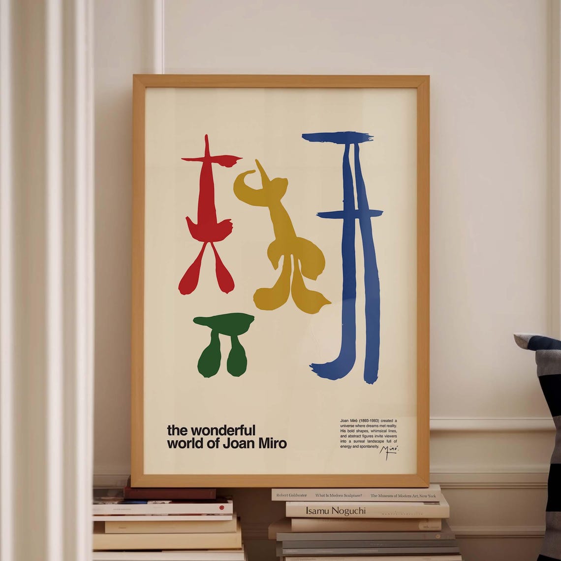 The Wonderful World of Joan Miro Bold Surrealist Figure Poster - Image 2
