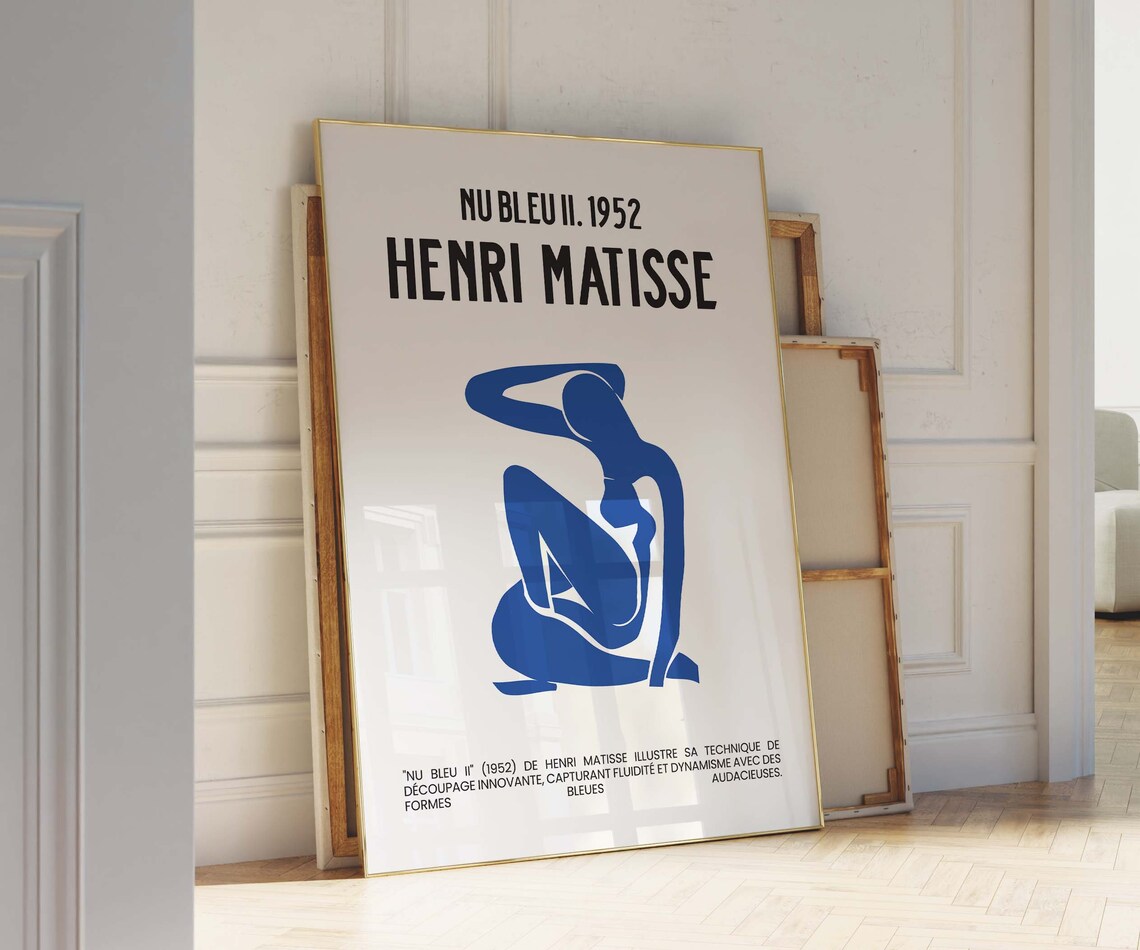 Henri Matisse Nu Bleu II 1952 Blue Nude Cutout Exhibition Art Poster