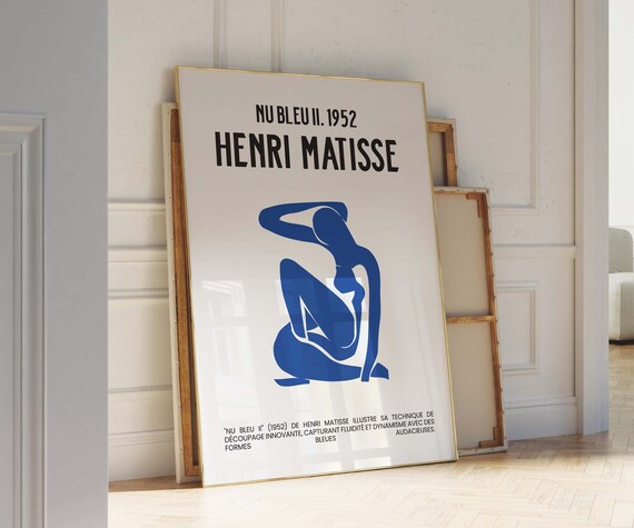Henri Matisse Nu Bleu II 1952 Blue Nude Cutout Exhibition Art Poster