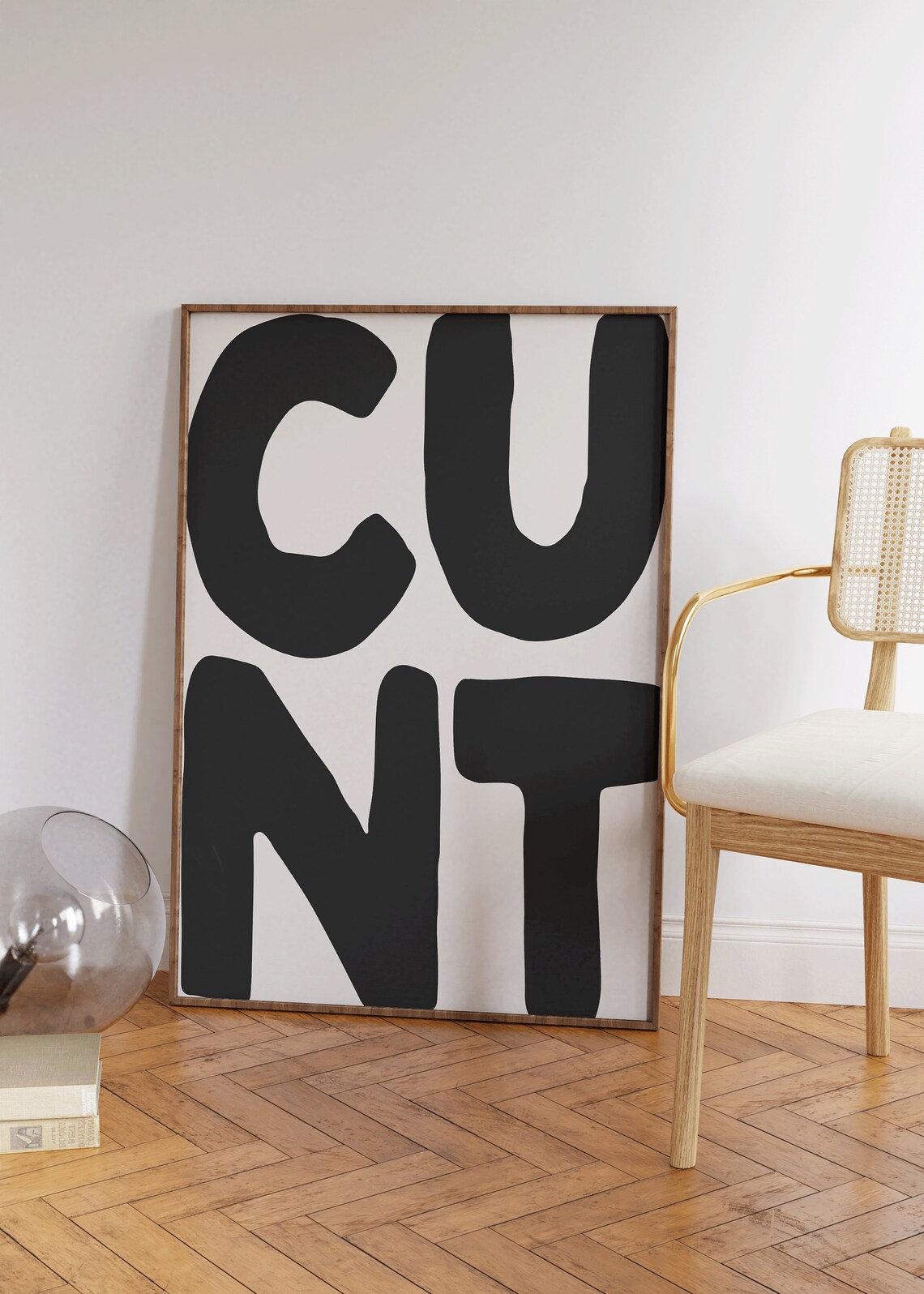 Cnt Funny Typography Poster, Neutral Black Quote Print - Image 2