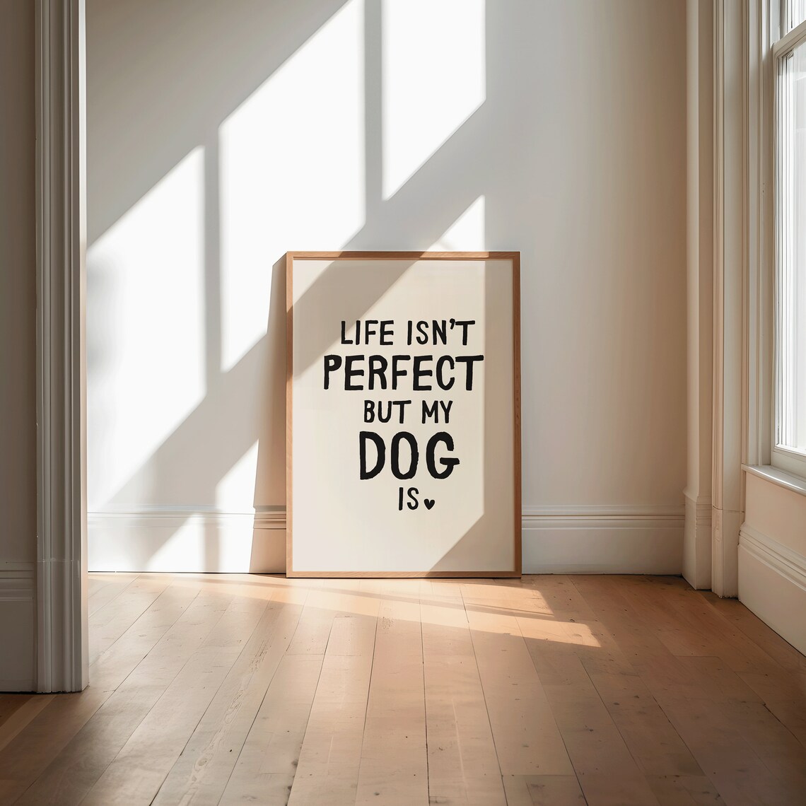 Funny Neutral Dog Art Print, Apartment Wall Decor - Image 2