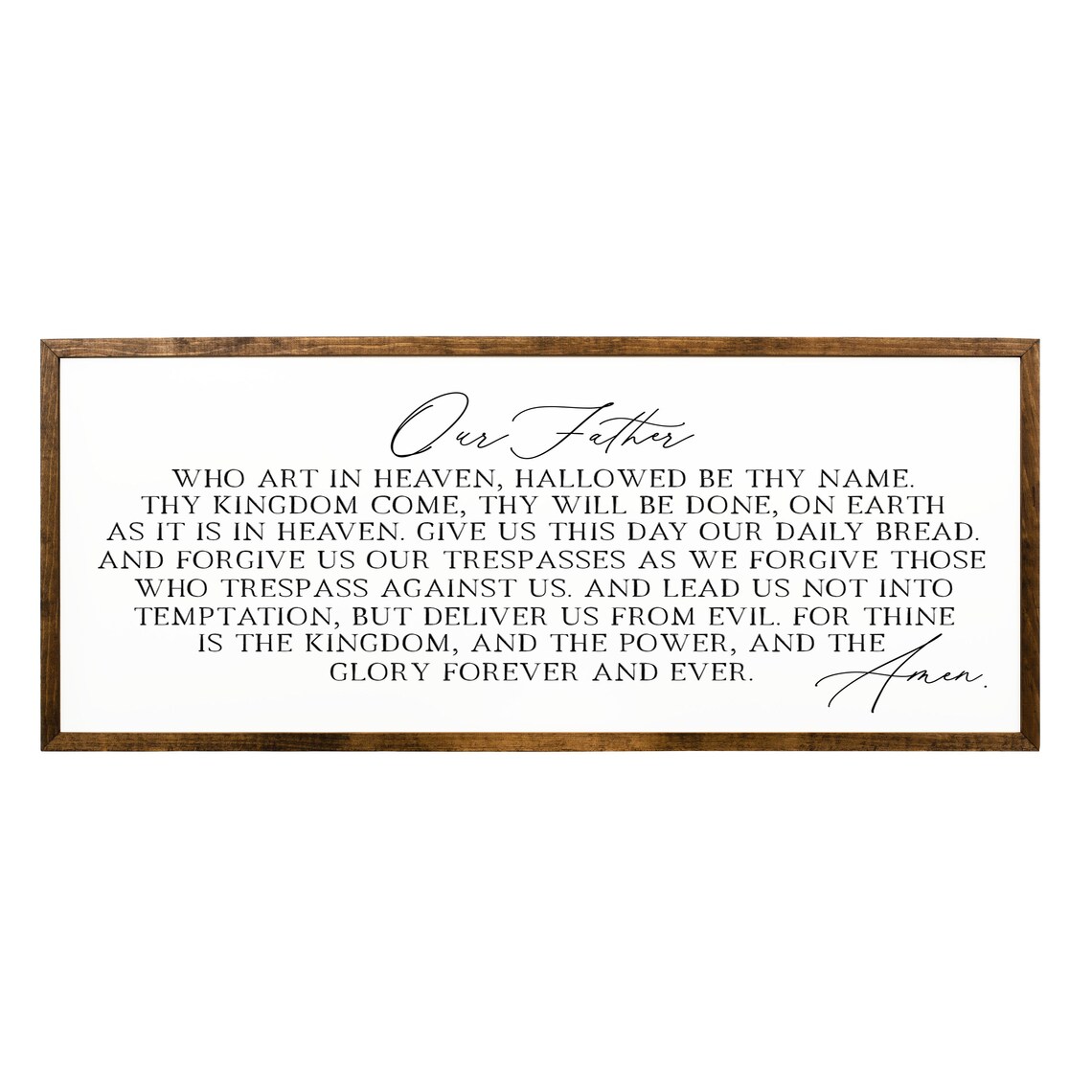 Our Father Lord's Prayer Christian Wall Art Print - Image 2