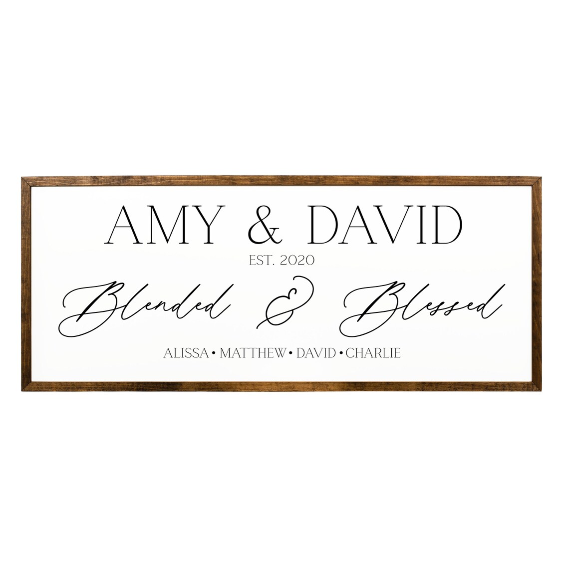 Blended Family Custom Names Sign, Wall Art Print - Image 2