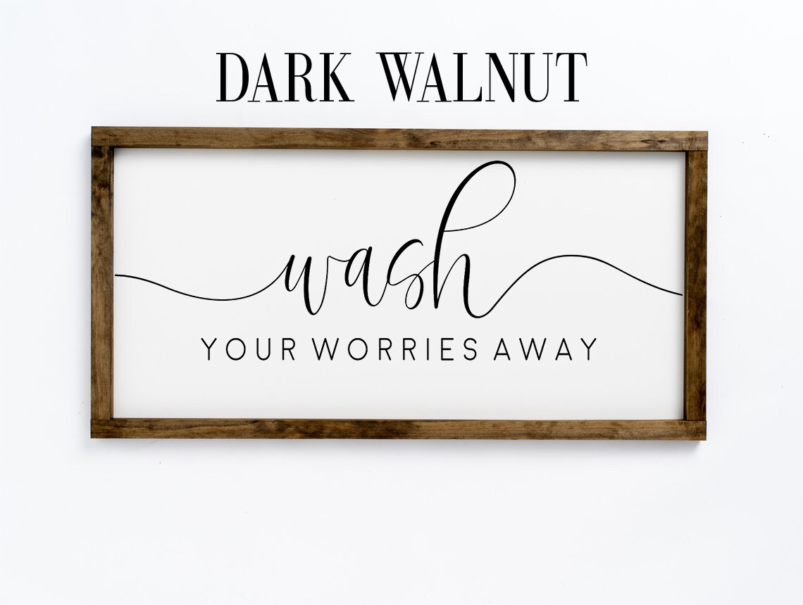 Wash Your Worries Away Bathroom Sign, Wall Art Print - Image 2
