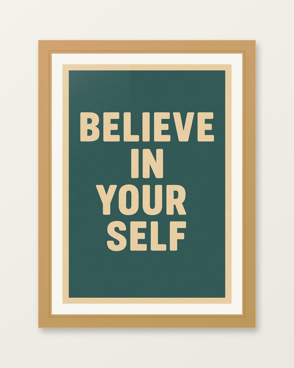 Believe In Yourself Poster Watercolor Motivational Art Print