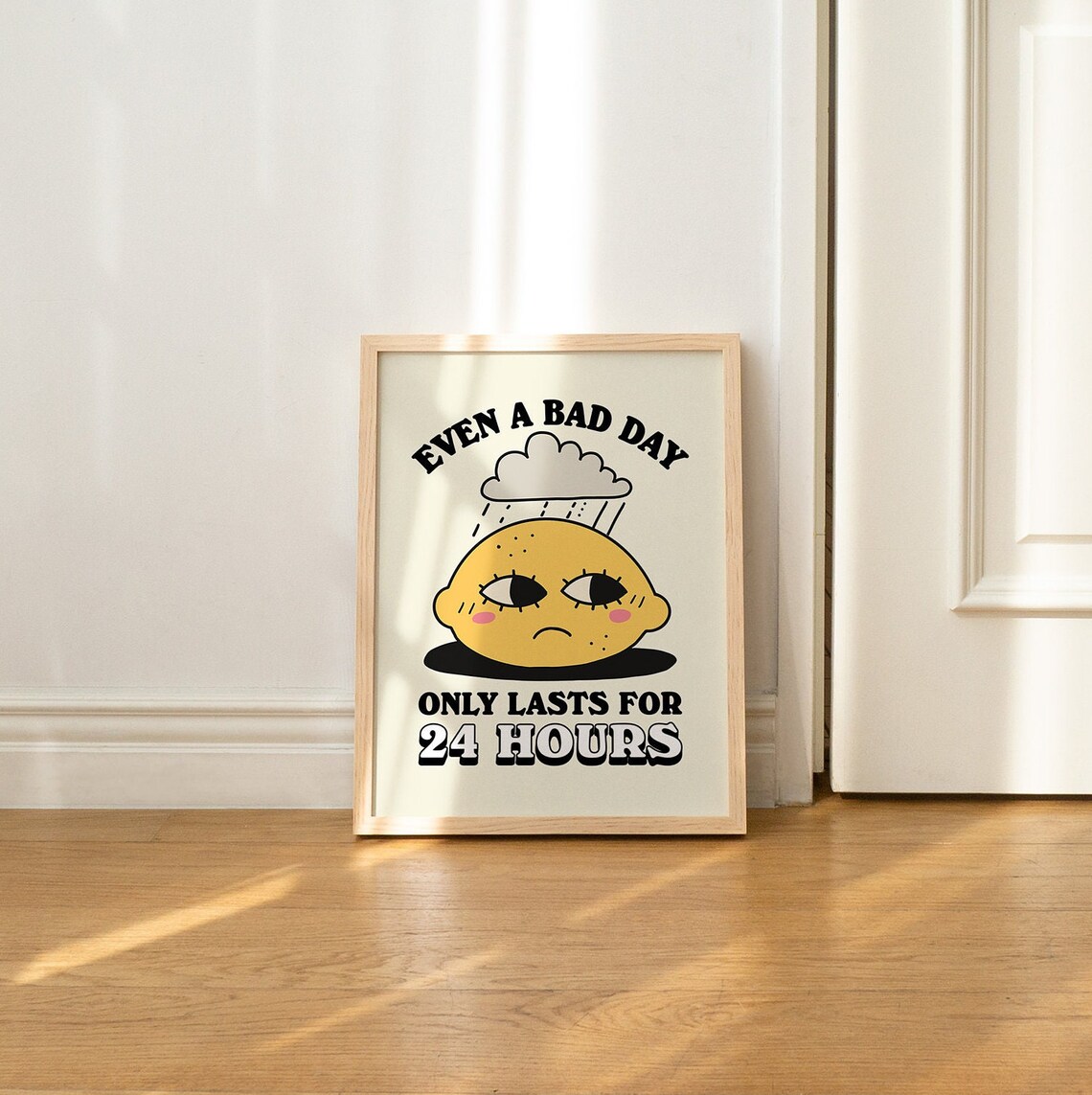 Retro Lemon Wall Prints Trendy Poster 70s Vintage Print Nursery Decor Print Neutral Poster - Image 2