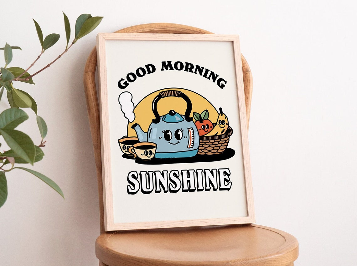 Cute Kitchen Wall Print Print Retro Food Wall Decor Large Breakfast Art Prints Vintage Art Cottagecore - Image 3