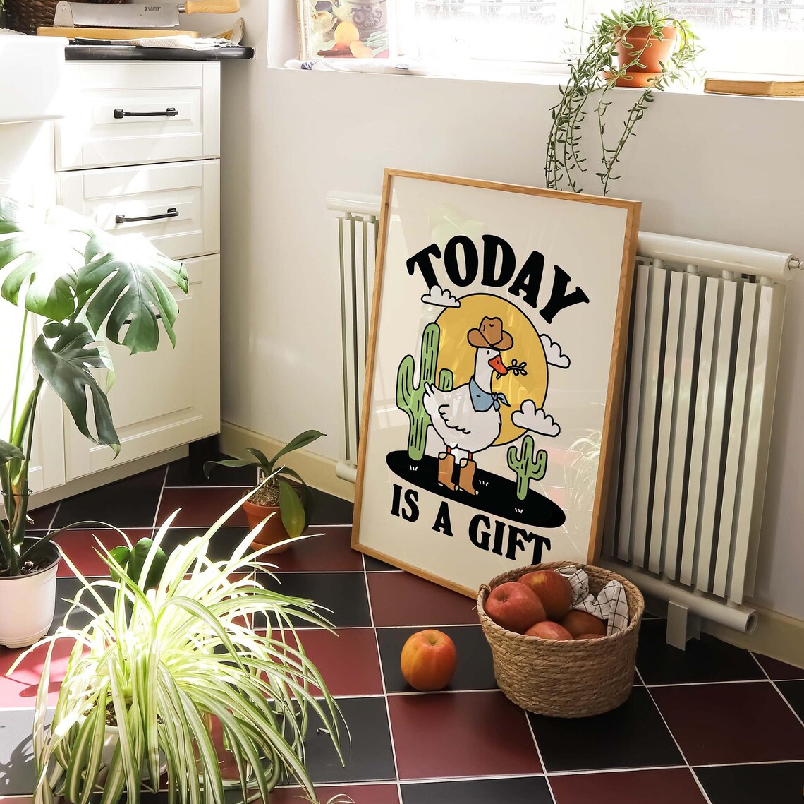 Positive Cowboy Goose Christian Howdy Poster Print - Image 3