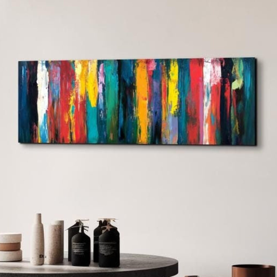 Abstract Color Palate Landscape, Tranquil Panorama