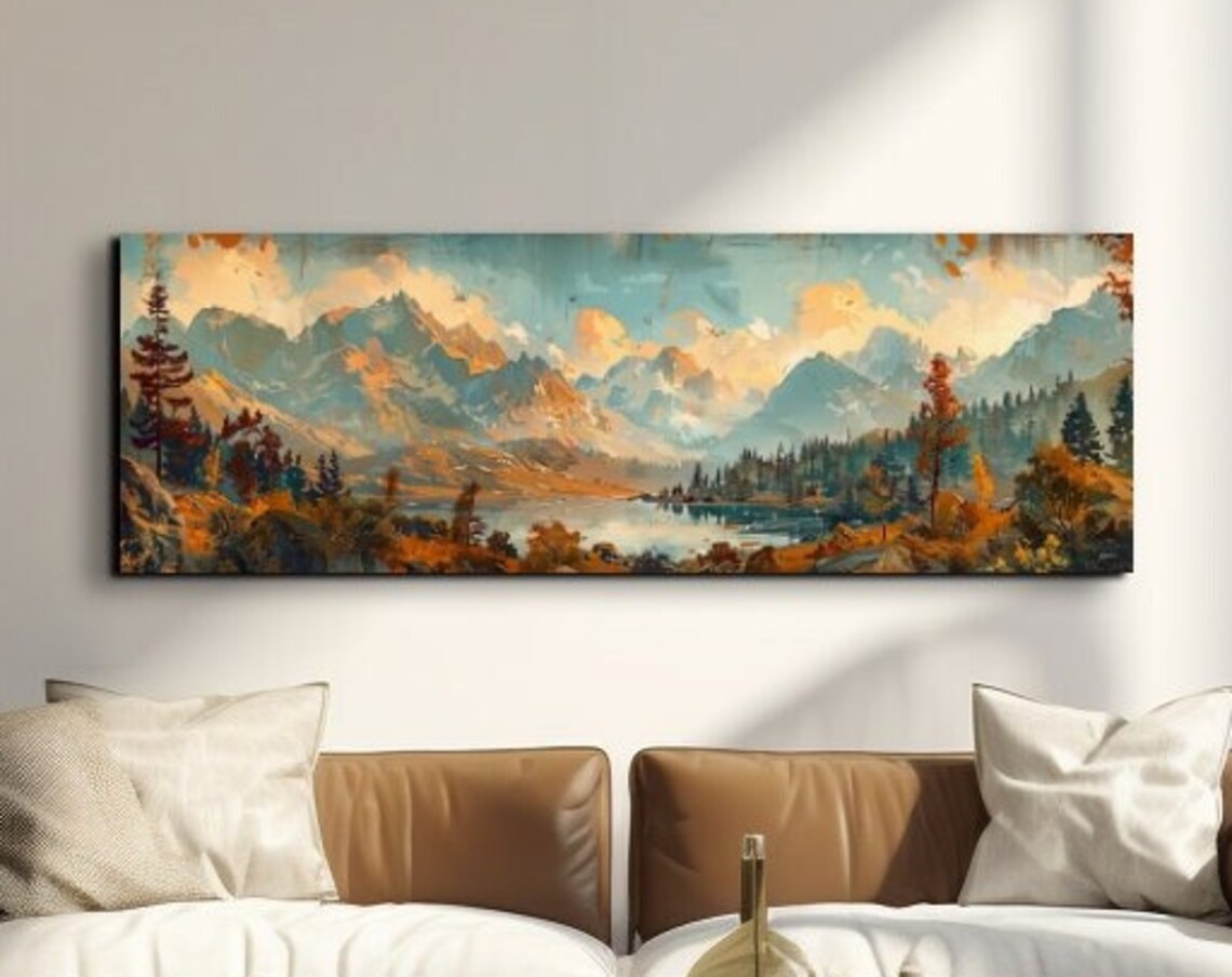Rocky Mountain Mid-Century Modern Panoramic Landscape