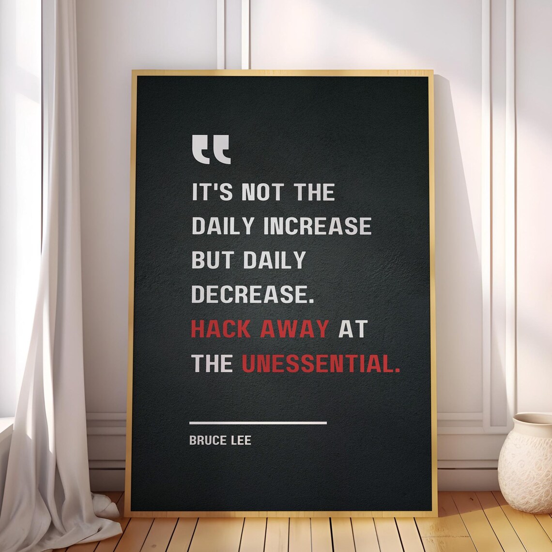 Bruce Motivational Quote Art Print, Typography Quote