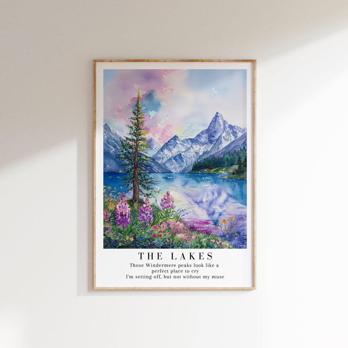 Windermere Peaks Watercolor Art Print - Image 3