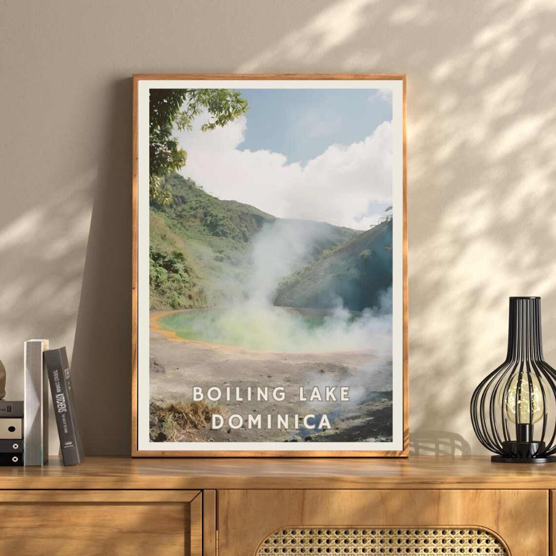 Boiling Lake Dominica Poster Caribbean Adventure Travel Boiling Lake Nature Wall Art Dominica Travel Morne Trois Pitons National Park - Image 3