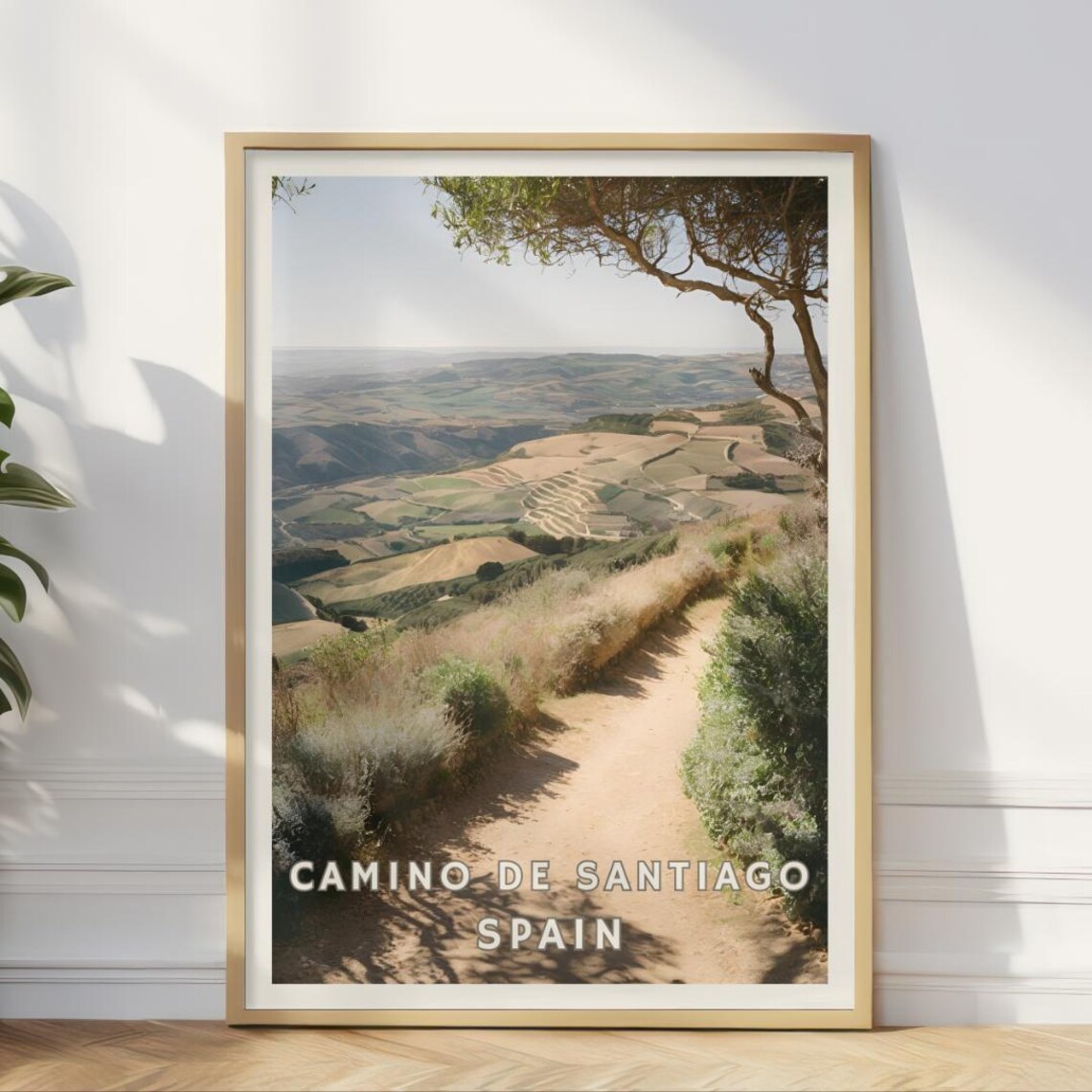Camino De Santiago Travel Poster, Spanish Pilgrimage