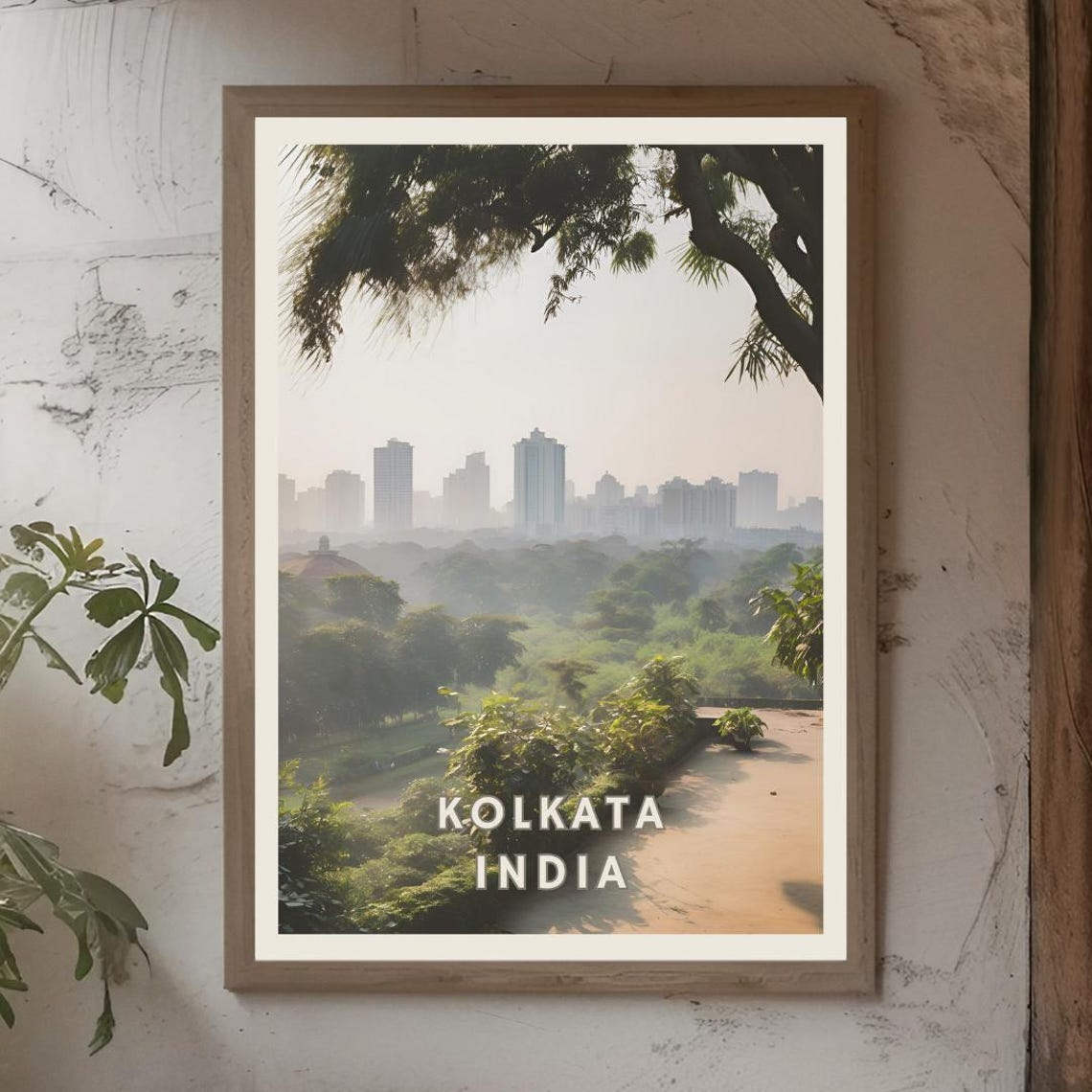 Kolkata India Poster City Skyline Print Kolkata Nature Art Urban Landscape Wall Art India Travel Decor Indian Decor Asia Travel Print - Image 3
