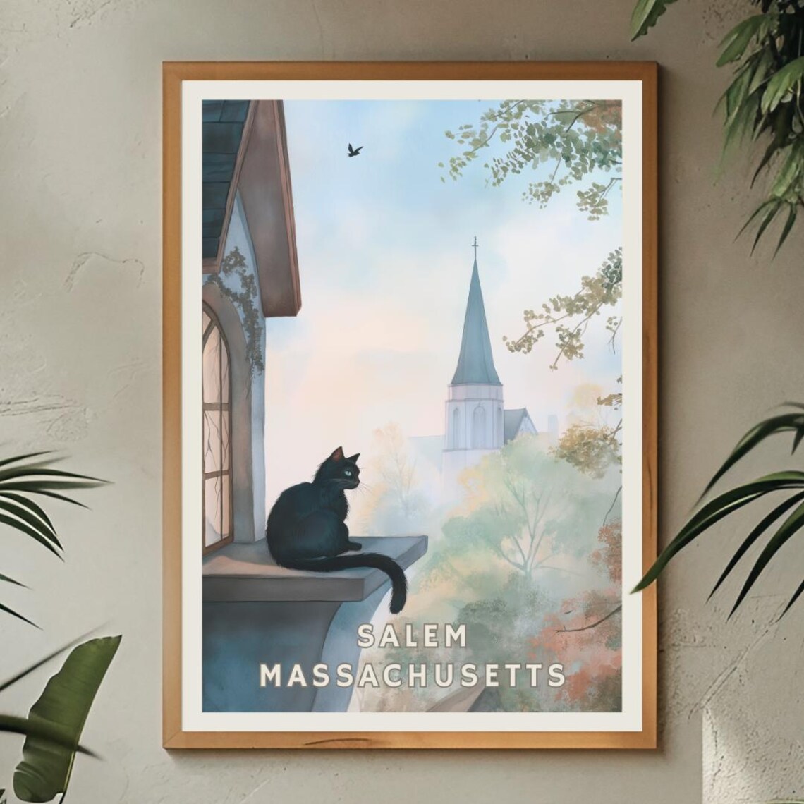 Salem Massachusetts, Witch City Gothic Autumn Poster - Image 2
