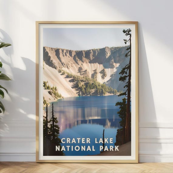Crater Lake National Park, Oregon Travel Poster