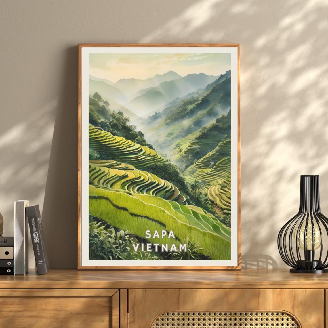Sapa Vietnam Travel Poster, Lush Rice Terrace - Image 3