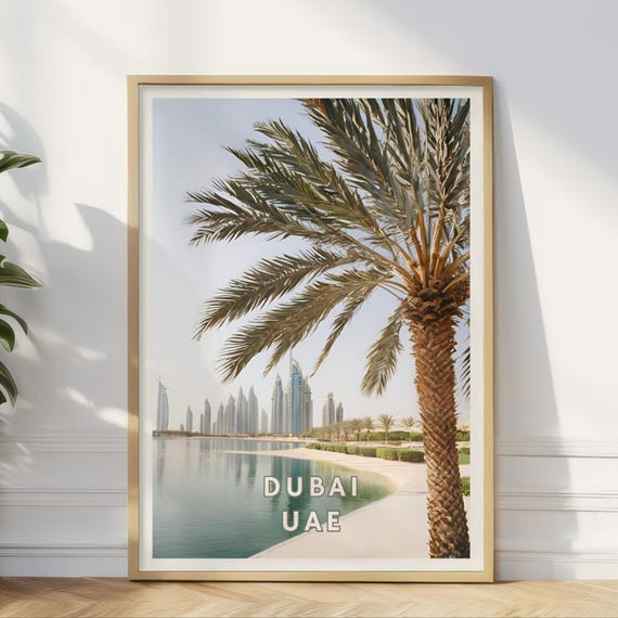 Dubai Uae Luxury City Art Print, Travel Poster