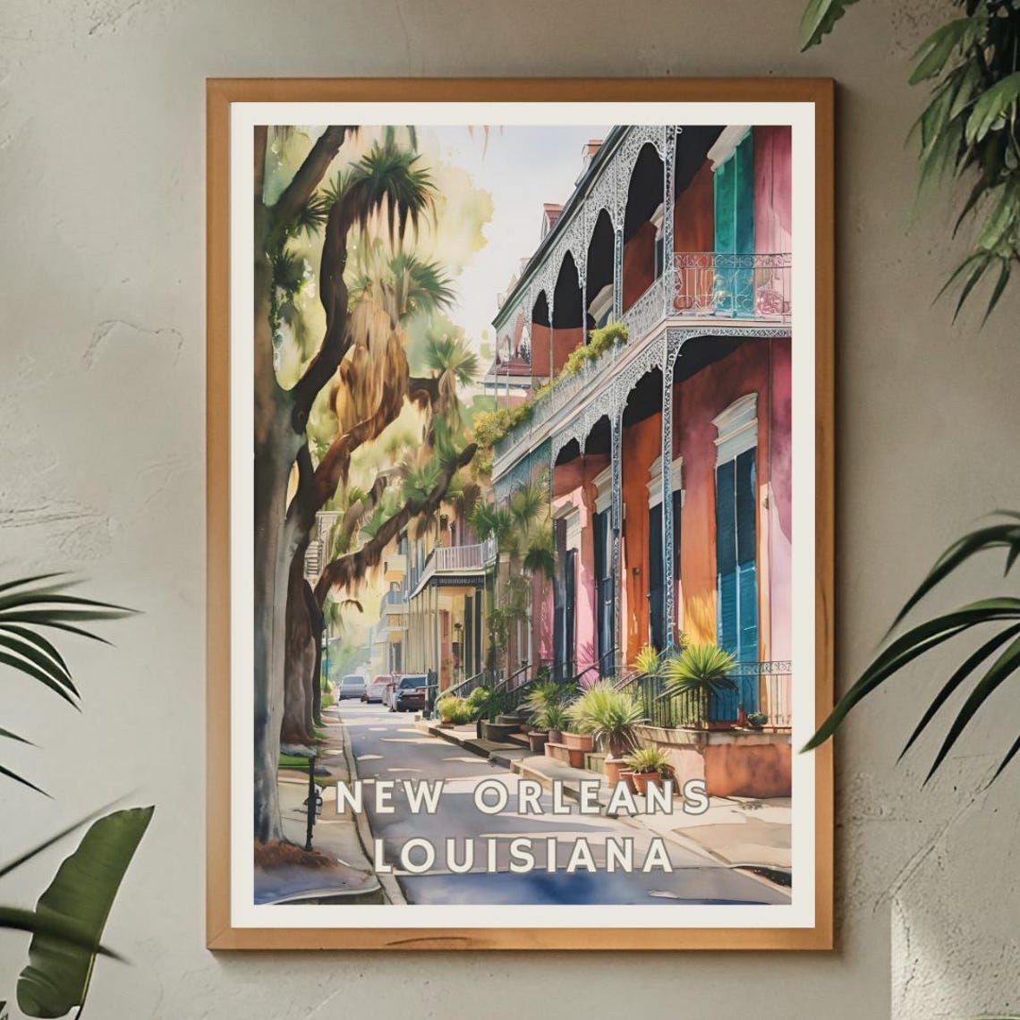 New Orleans Louisiana Usa Poster French Quarter City Art Historic Architecture Print Southern Charm Jazz Travel Poster Vintage Office - Image 2