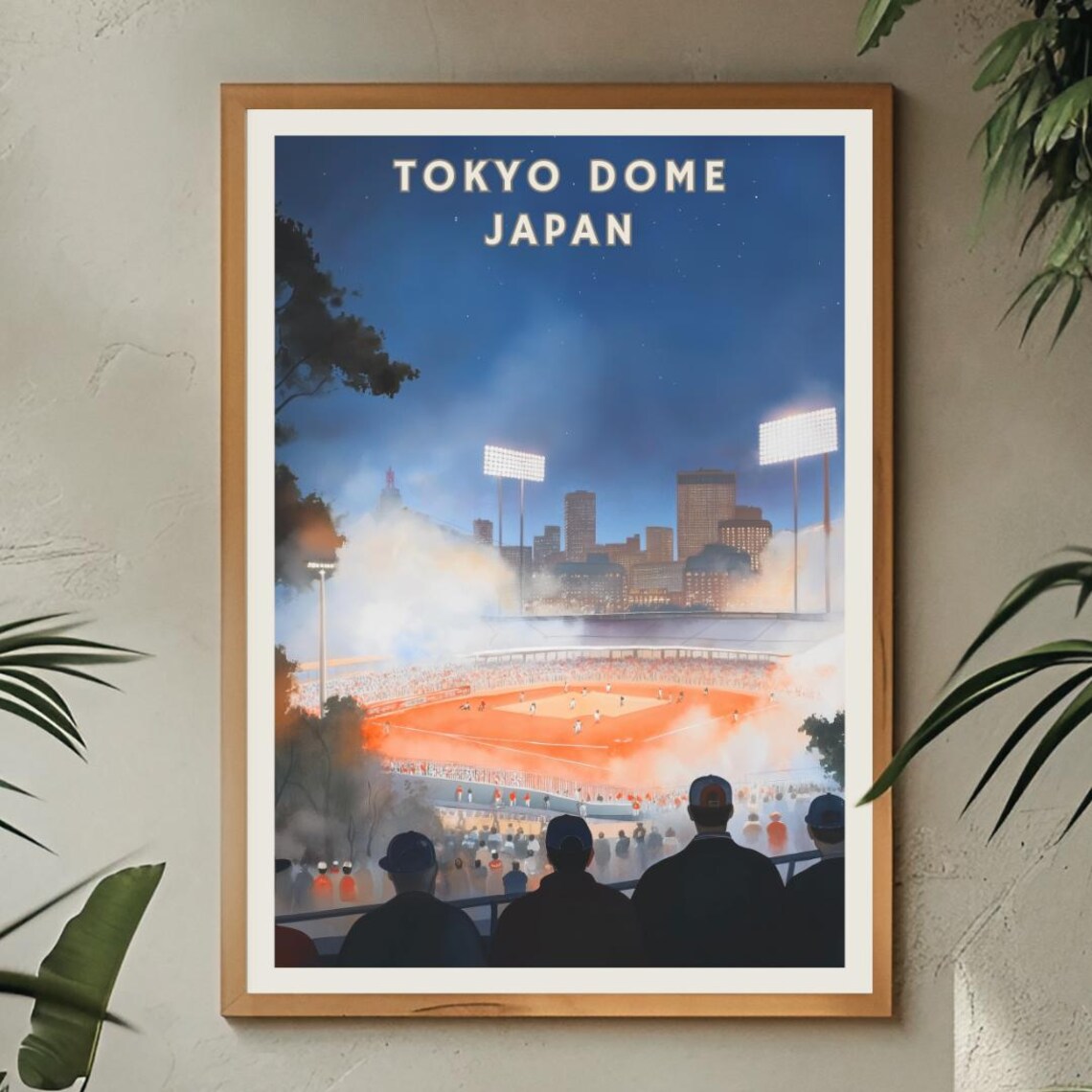 Tokyo Dome Japan Poster, Night Scene Travel Poster - Image 2