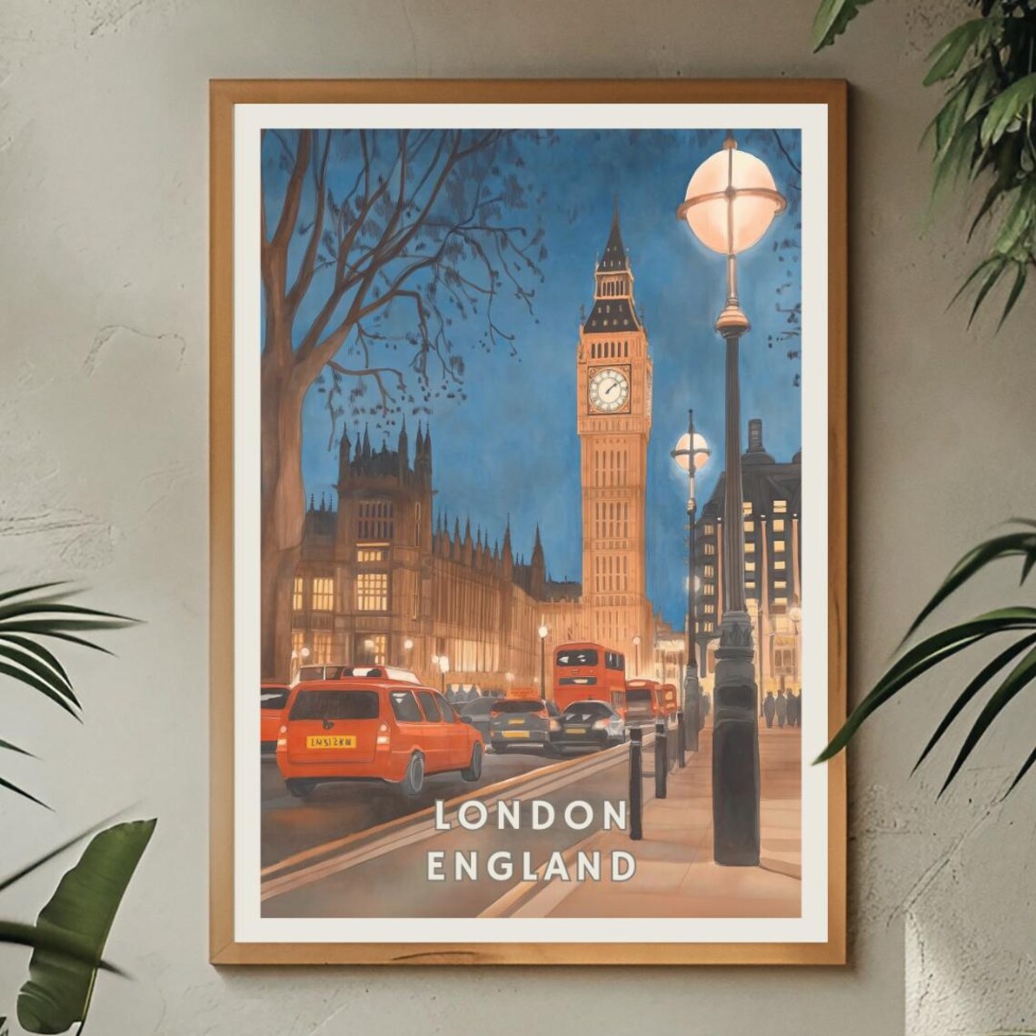 London England, Big Ben Night Travel Poster - Image 2