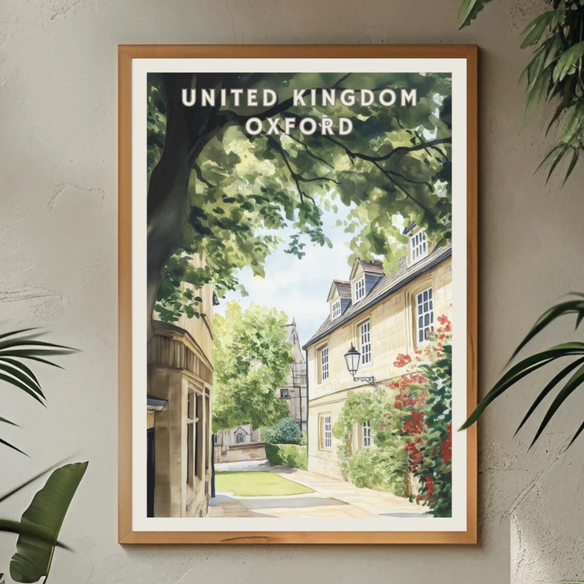 Oxford England Travel Poster, Classic British Illustration - Image 2