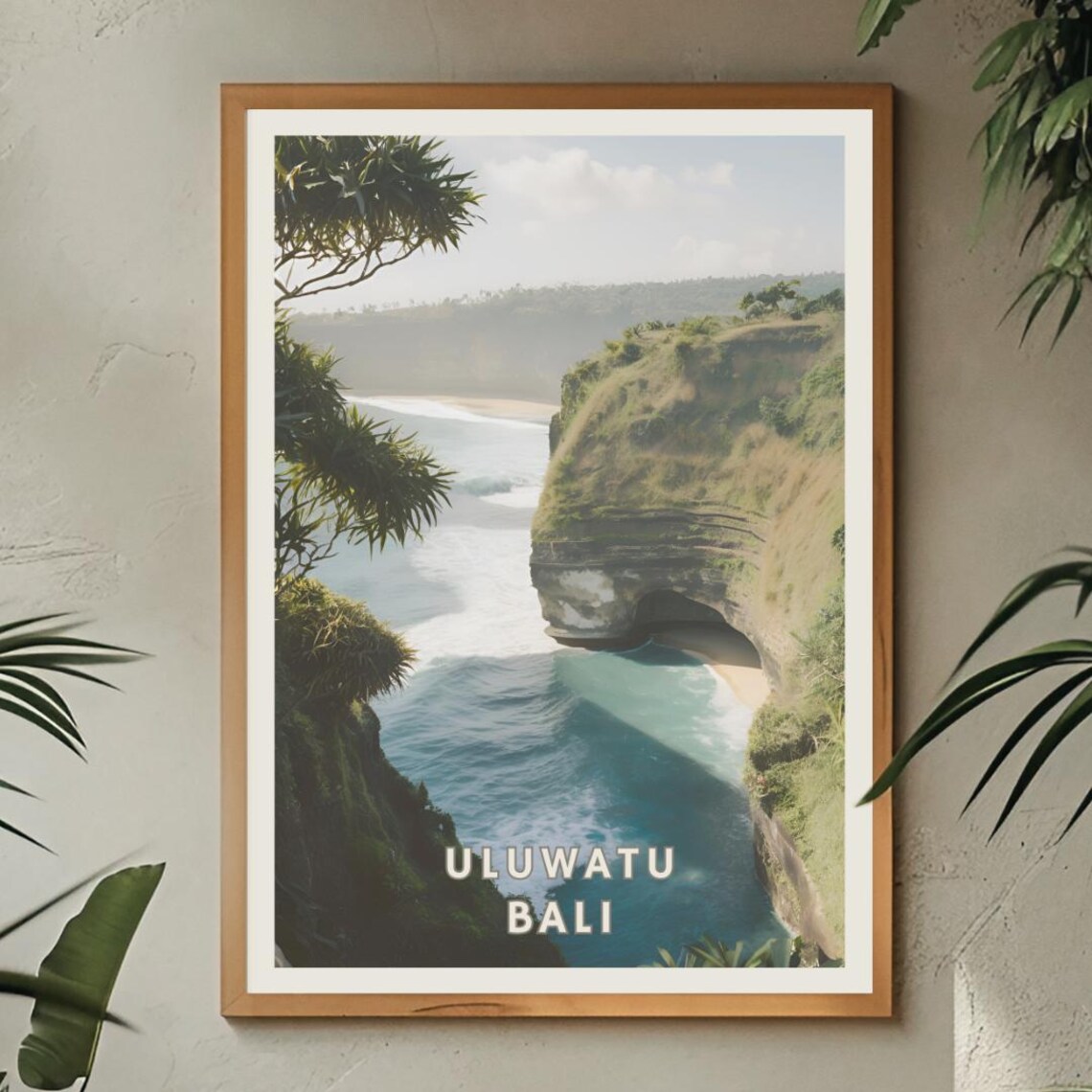 Uluwatu Bali Travel Poster, Tropical Cliffside Ocean - Image 2