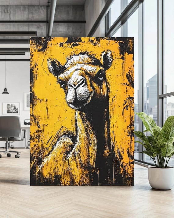 Camel Urban Graffiti Style Animal Print