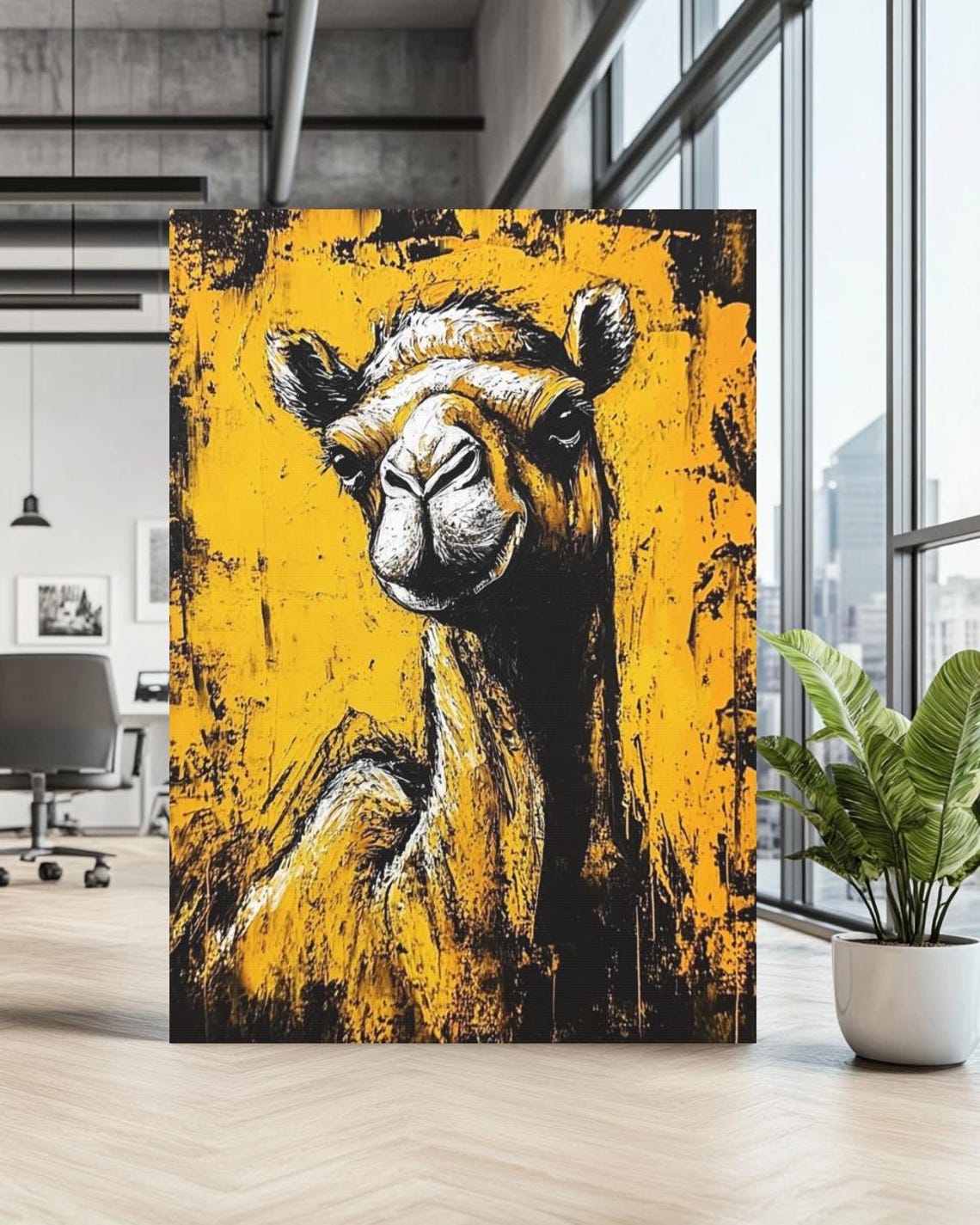 Camel Urban Graffiti Style Animal Print
