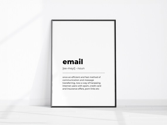 Email Definition Noun Funny Office Humor Sarcastic Wall Print Decor