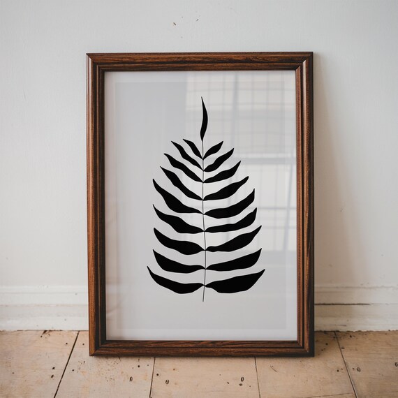 Botanical Palm Leaf Print Tropical Home Decor Colorful Wall Art Spa Unframed