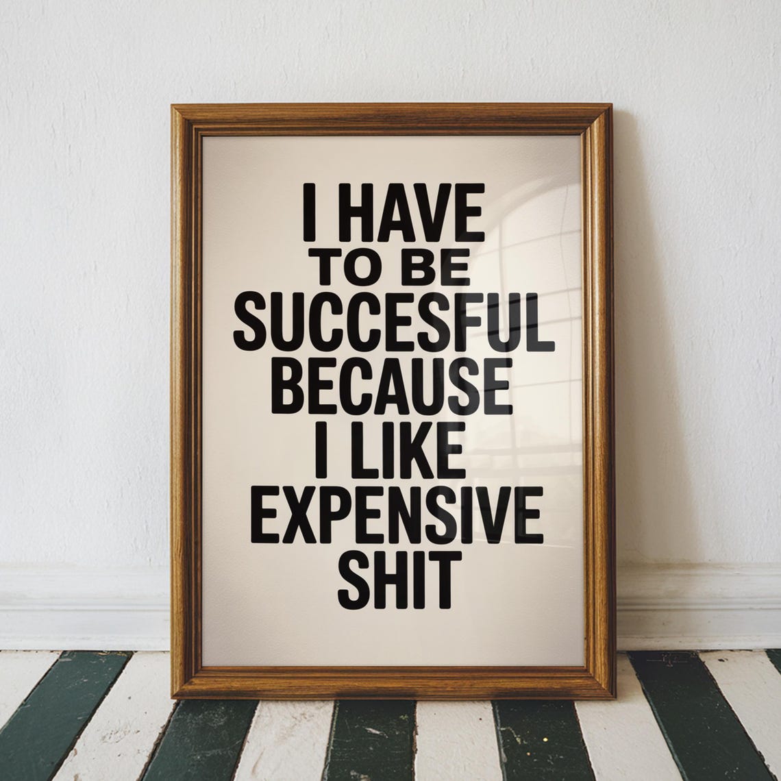 Be Successful Funny Motivational Quote Black Text Home Office Poster