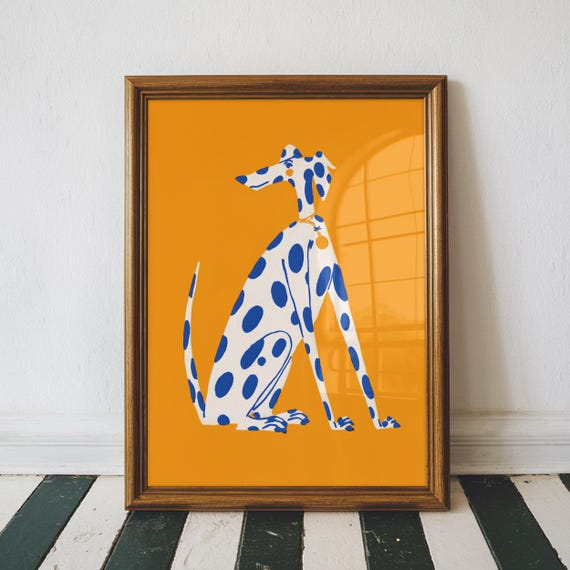 Dalmatian Dog Wall Art Print Illustration Poster Apartment Decor Trendy Modern Living Room