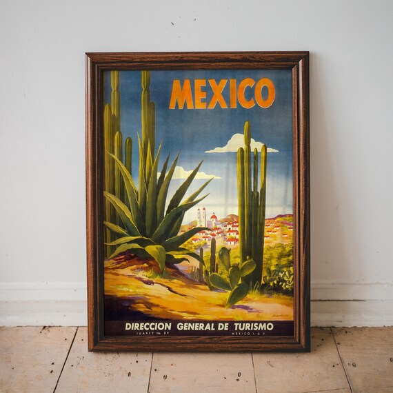 Mexico Travel Poster Vintage Tropical Home Decor Gifts Retro Wall House Large Art Prints