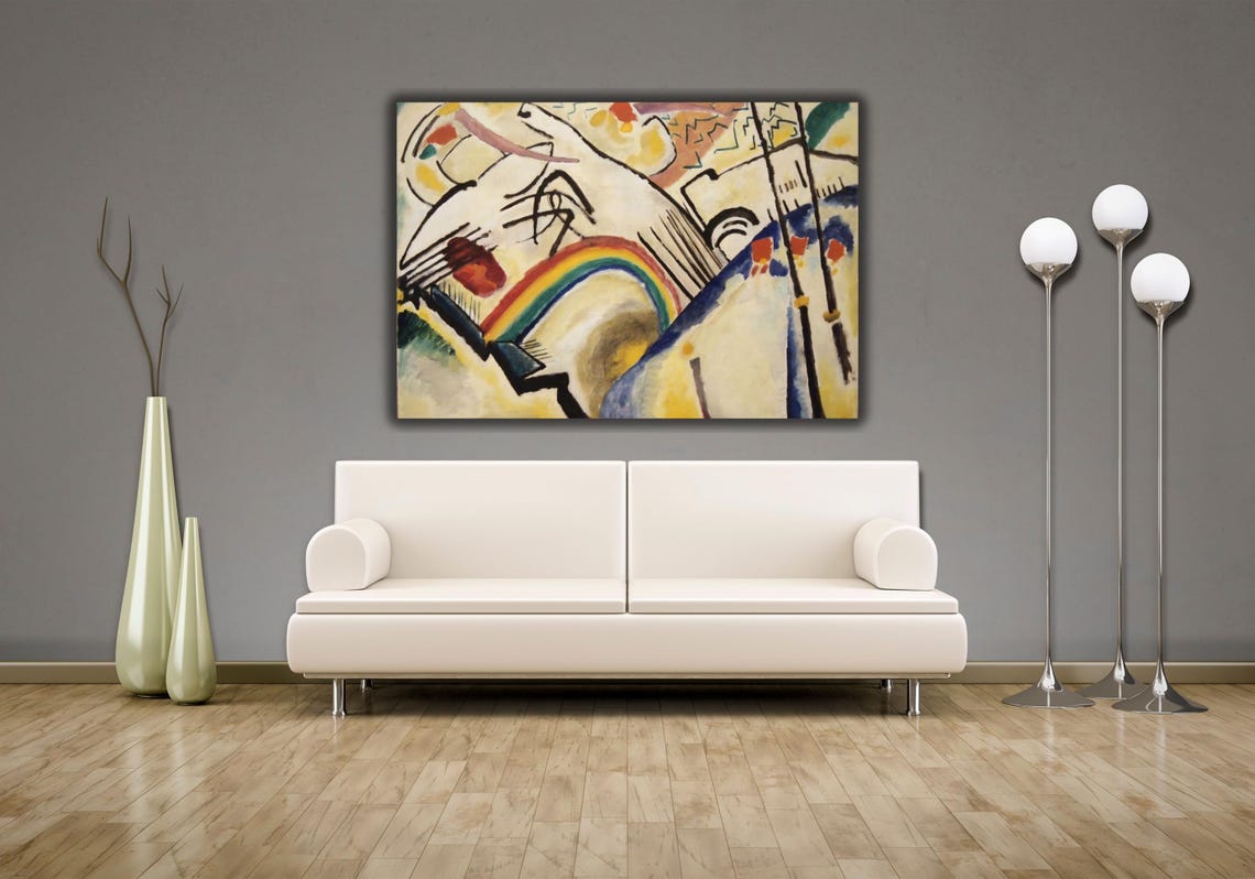 Wassily Kandinsky Cossacks Abstract Rainbow Horses Art Poster - Image 3