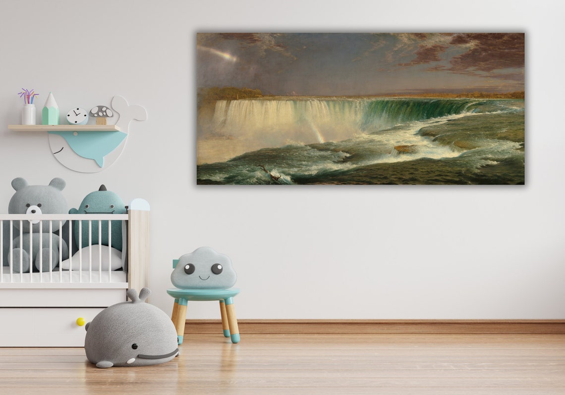 Frederic Edwin Church Niagara Falls Mist Rainbow Horseshoe View Poster - Image 3