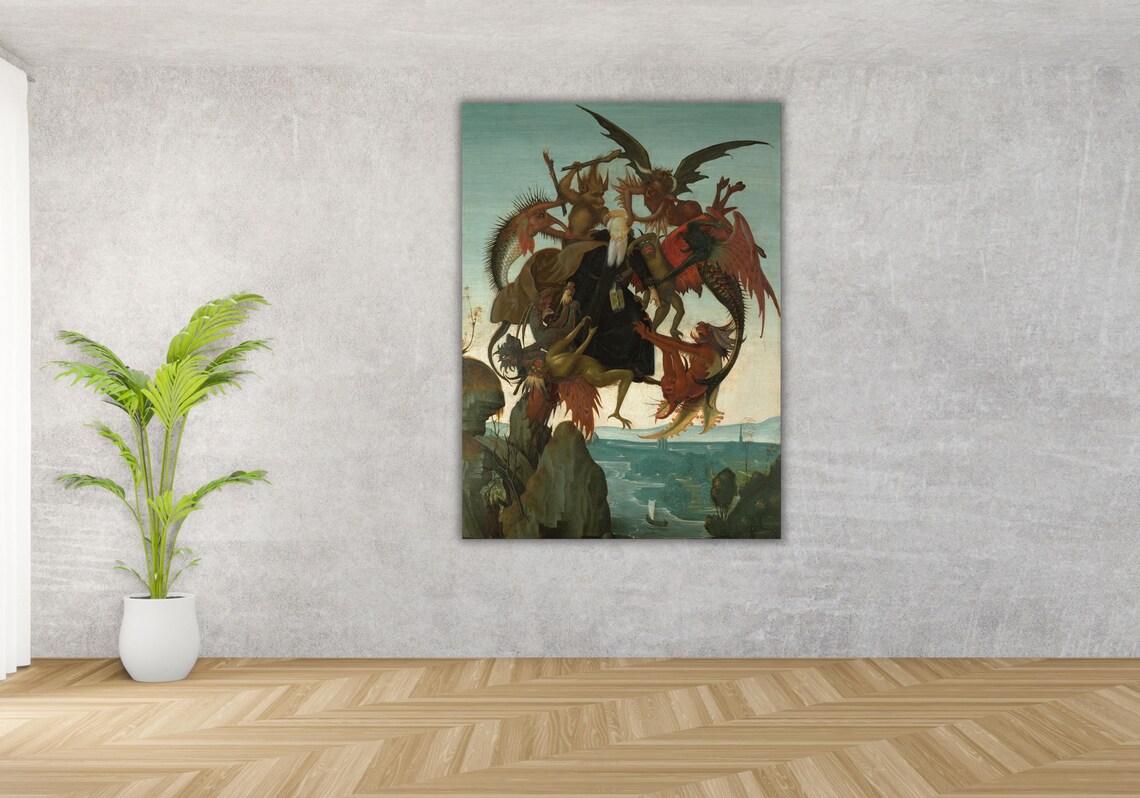 Michelangelo Torment of Saint Anthony Demons Old Master Painting Poster - Image 2