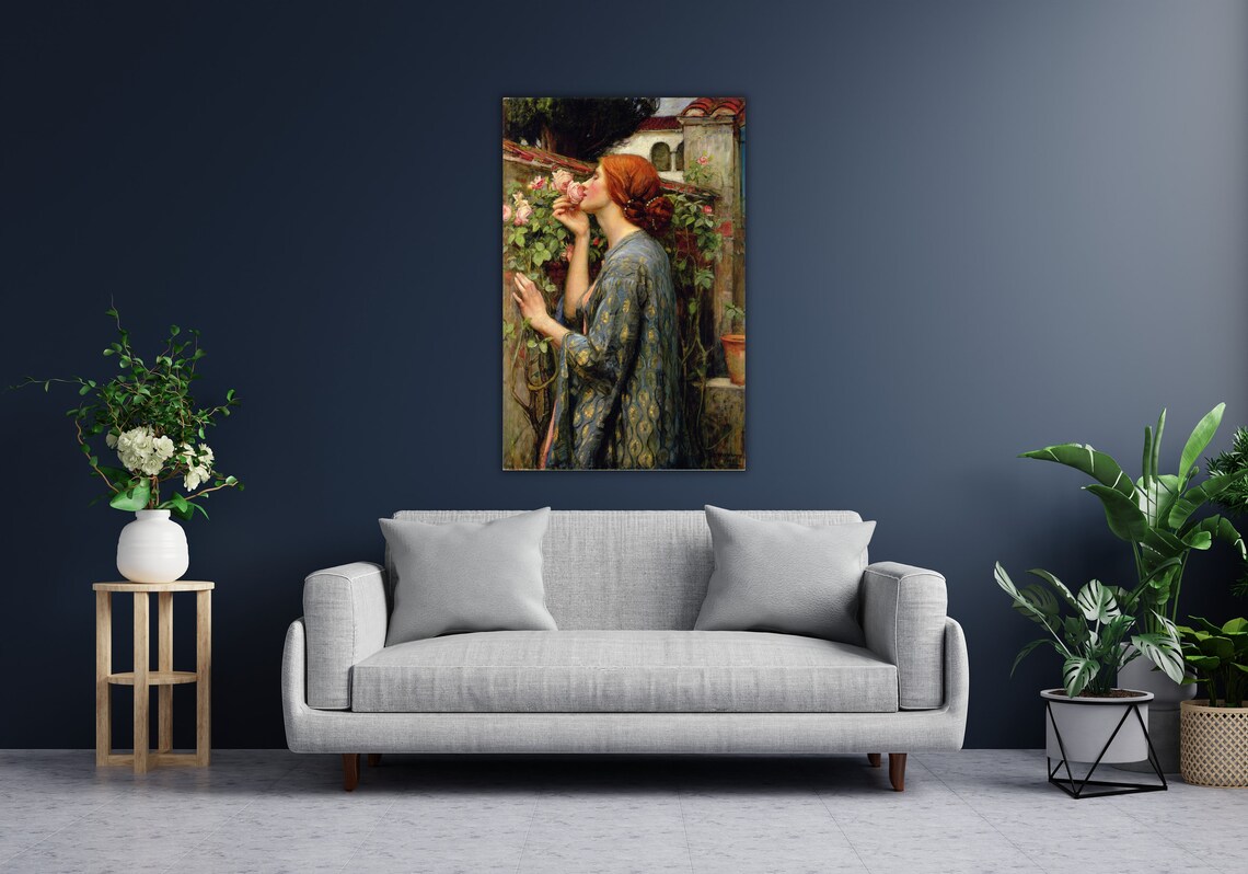 Waterhouse Woman Smelling Roses Garden Romantic Beauty Art Poster - Image 3