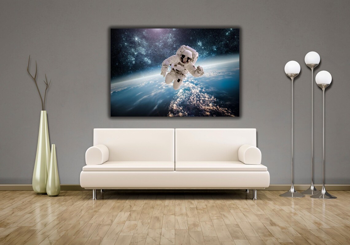 Astronaut Spacewalk Above Earth Starfield NASA Space Exploration Photo Poster - Image 2
