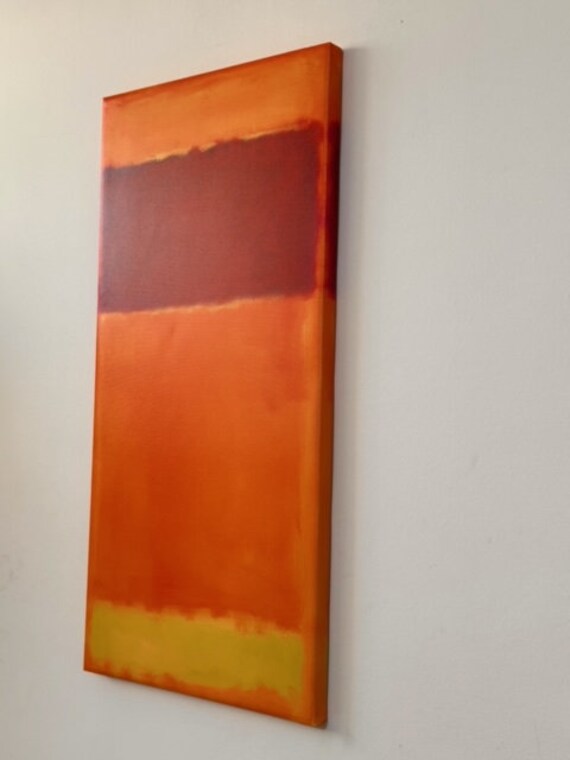 Ready To Hang Martk Rothko 12x24 Inches 30x60 Cm Framed Red Orange Rothko Art Print