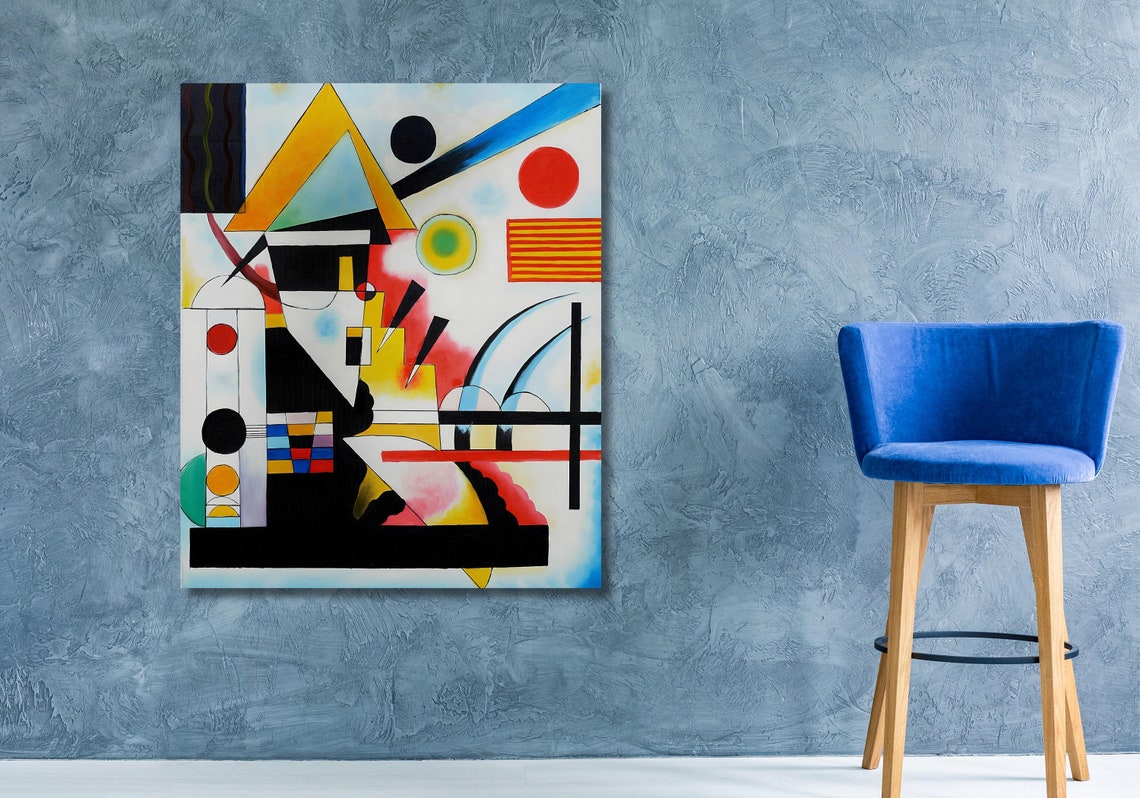 Abstract Geometric Colorful Kandinsky Style Modern Art Poster - Image 2