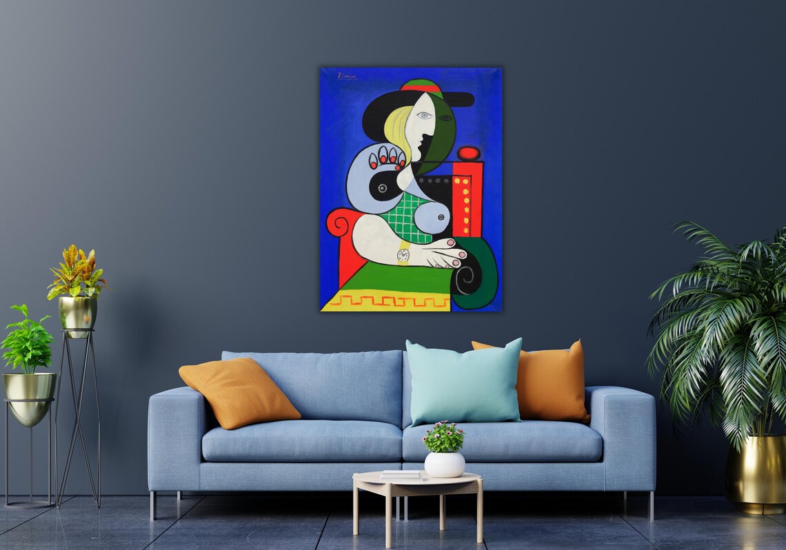 Picasso Portrait Art Pablo Picasso Femme A La Montre Ready To Hang Home Decor Modern Fine Art Print Art Picasso Art Gallery - Image 3